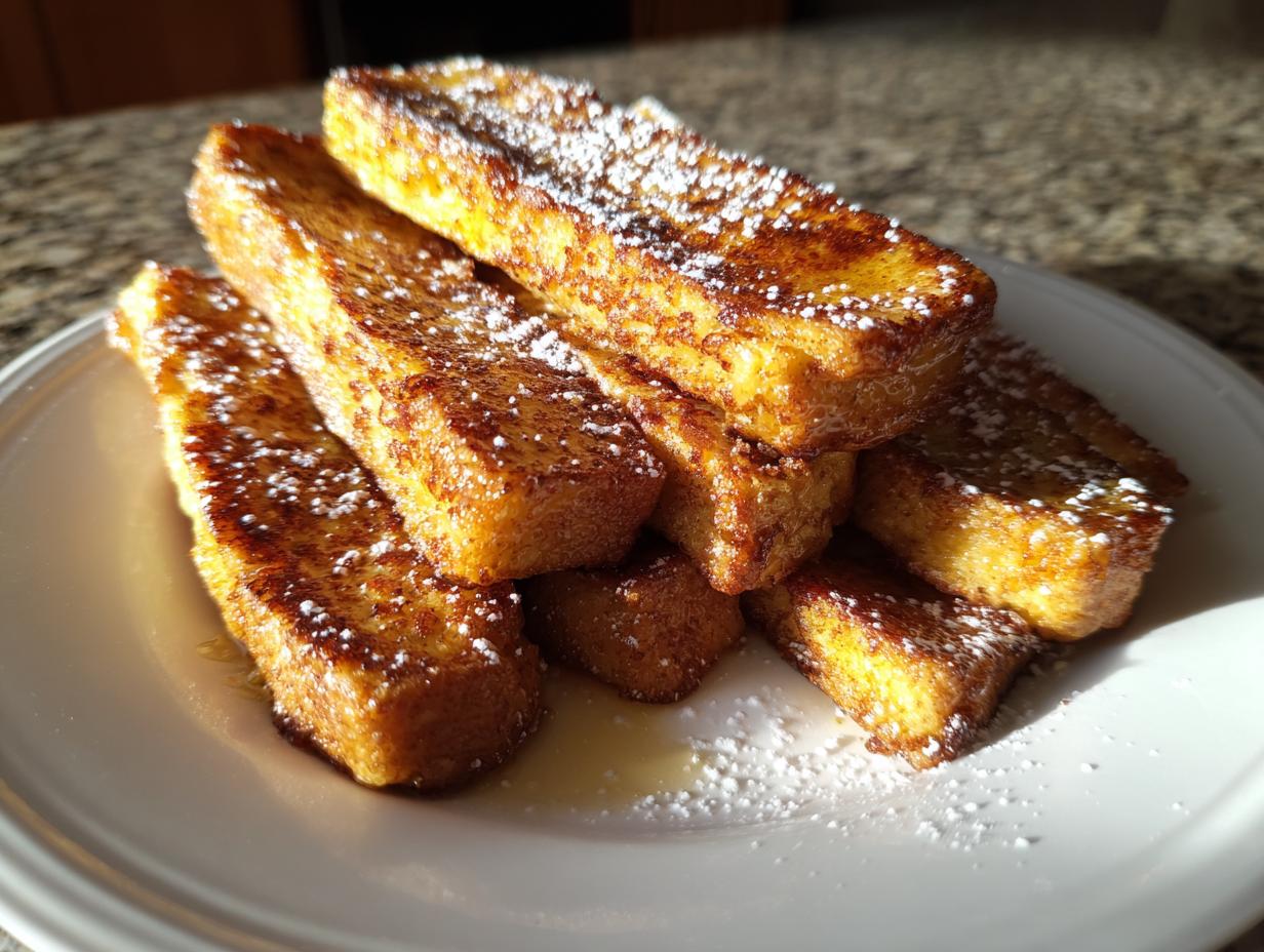 Air fryer French toast sticks - Featured