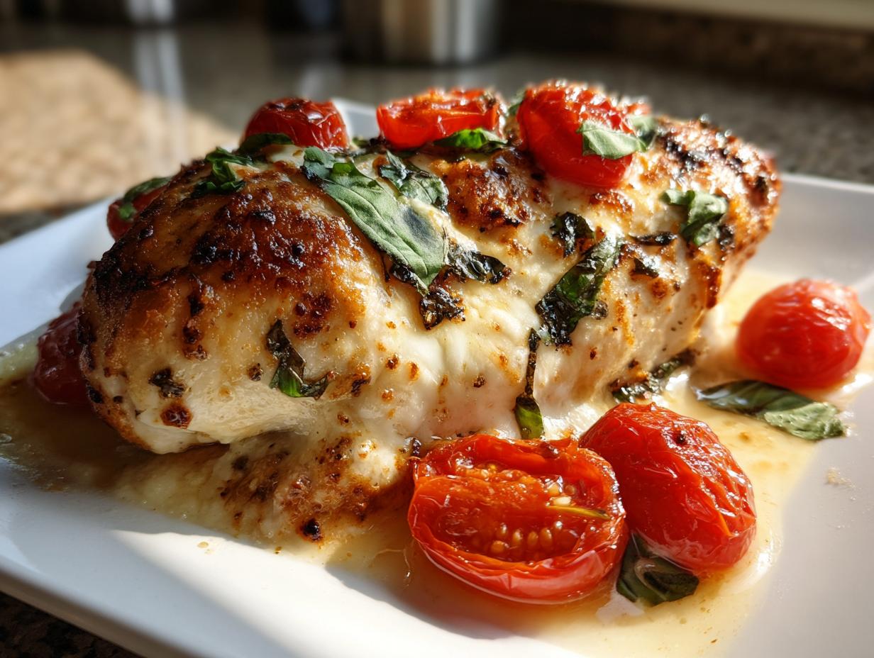 Caprese chicken bake - Featured