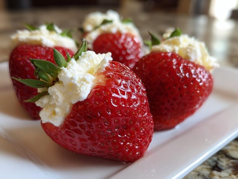Amazing Cheesecake Stuffed Strawberries
