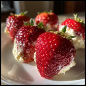 Cheesecake stuffed strawberries - Tasty