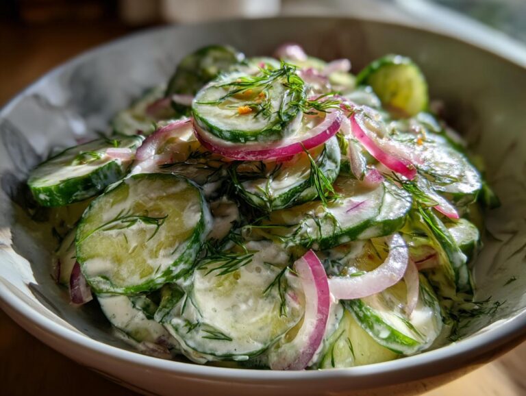Amazing Creamy Cucumber Salad Bliss