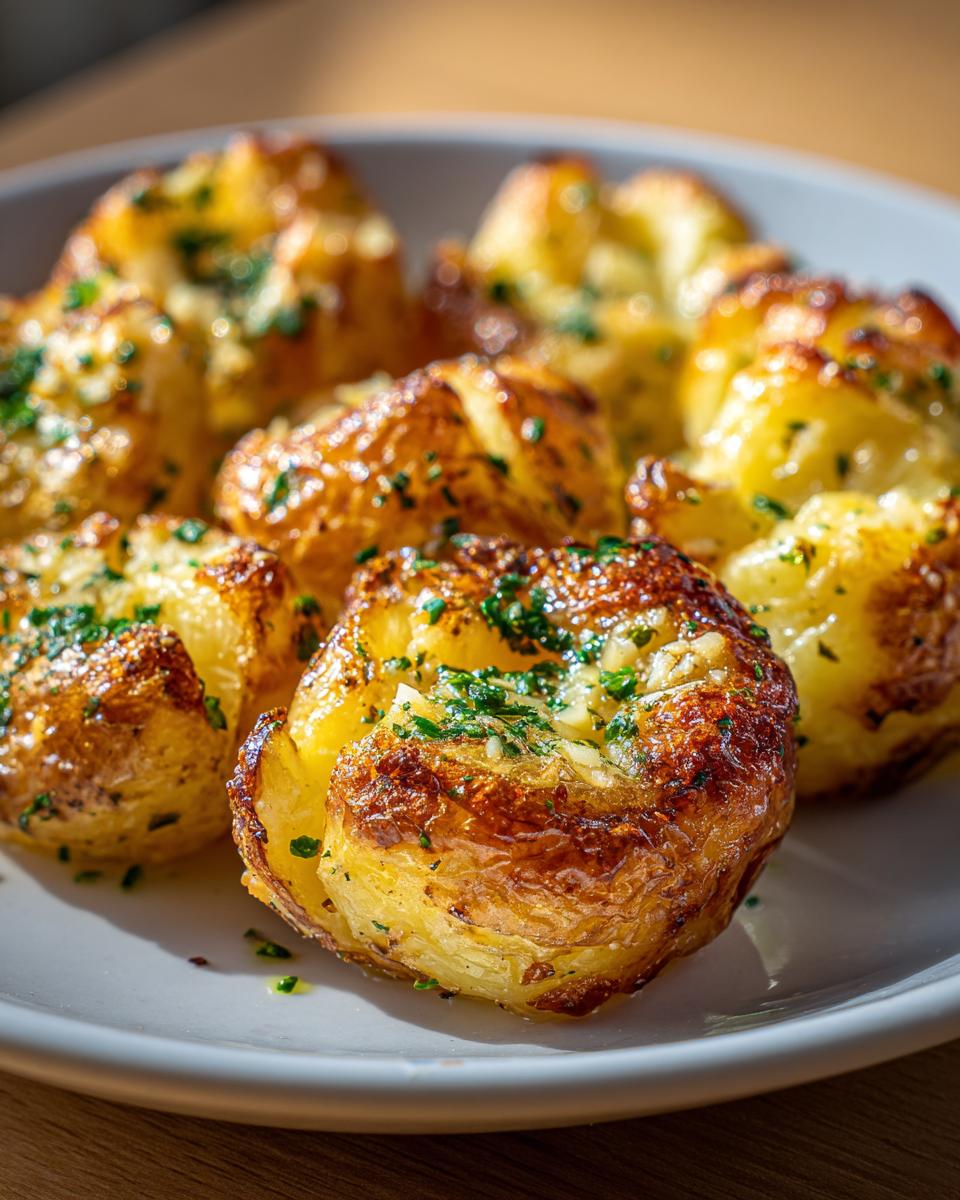 Crispy smashed potatoes with garlic - Other 1