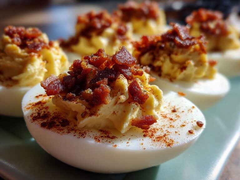 Deviled eggs with bacon - Featured