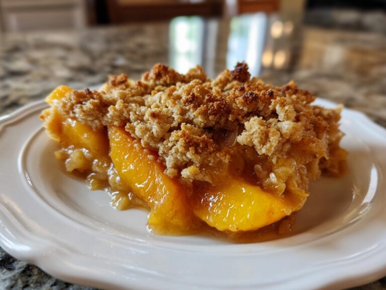 Amazing Easy Peach Crisp: 1 Delicious Bite