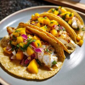 Fish tacos with mango salsa - Tasty