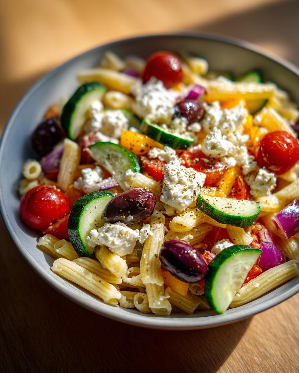 Greek pasta salad with feta and olives - Other 1