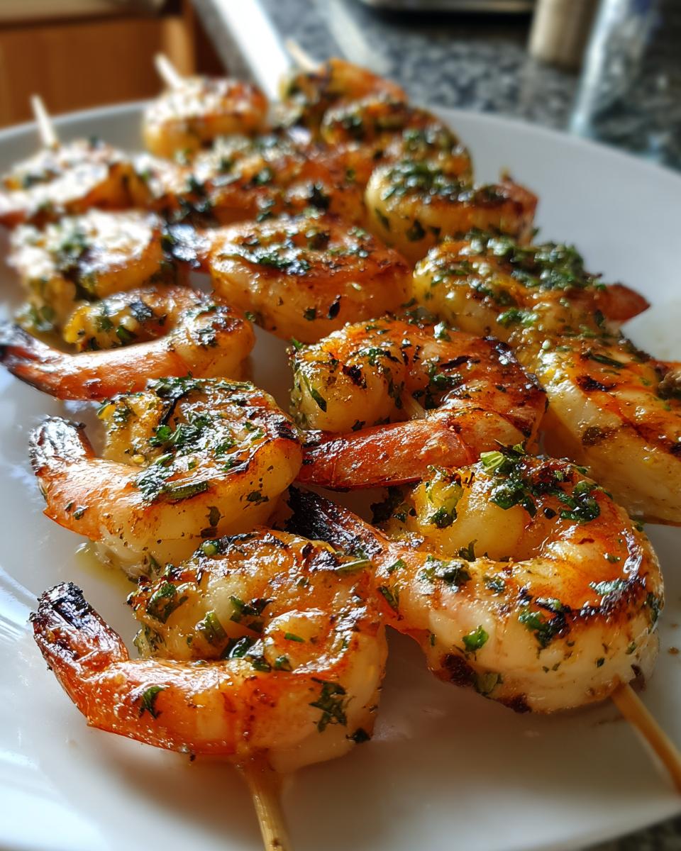 Grilled shrimp skewers with garlic and lemon - Other 1