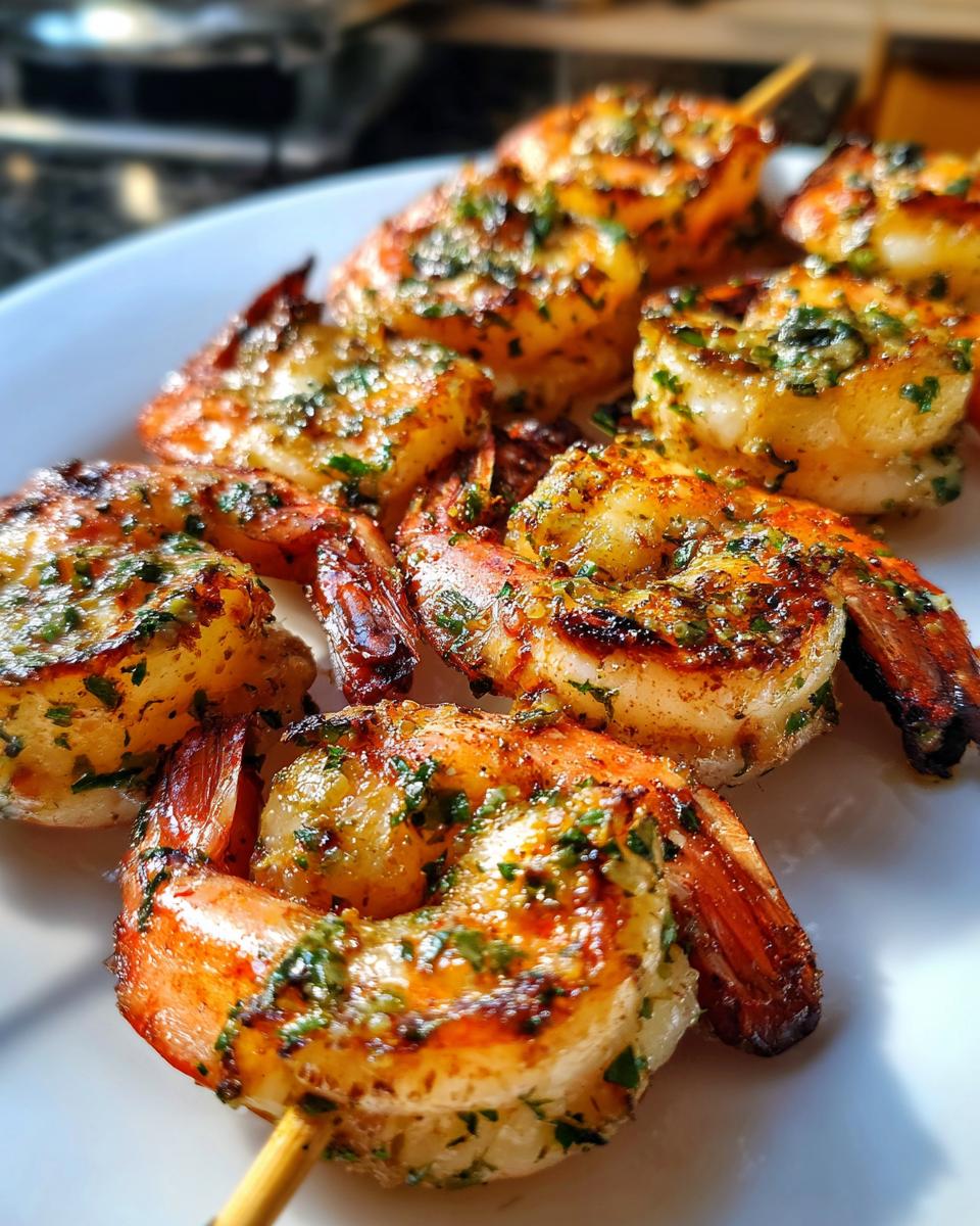Grilled shrimp skewers with garlic and lemon - Other 3