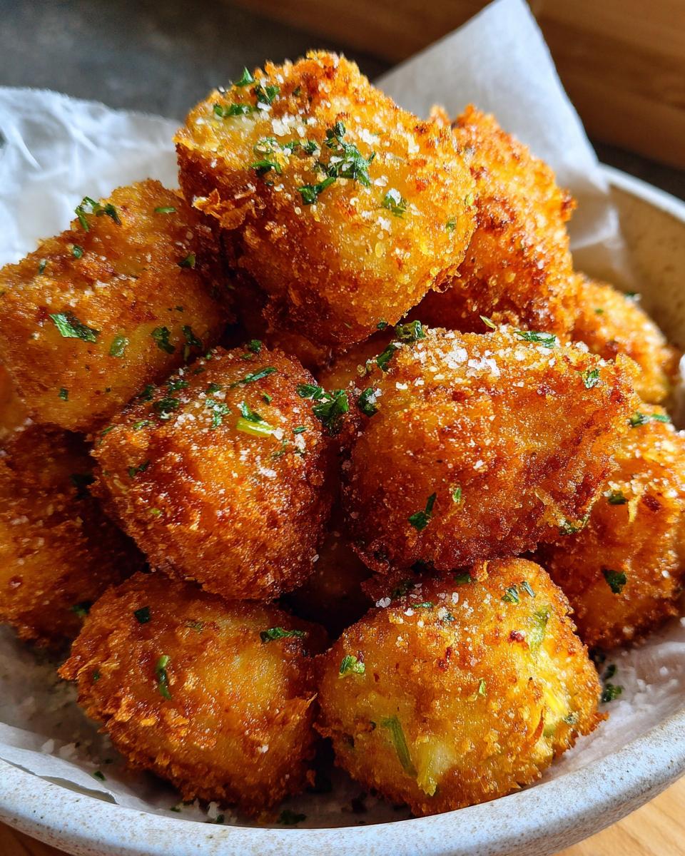 Pile of golden brown baked chicken nuggets with hidden veggies, sprinkled with herbs and seasoning.