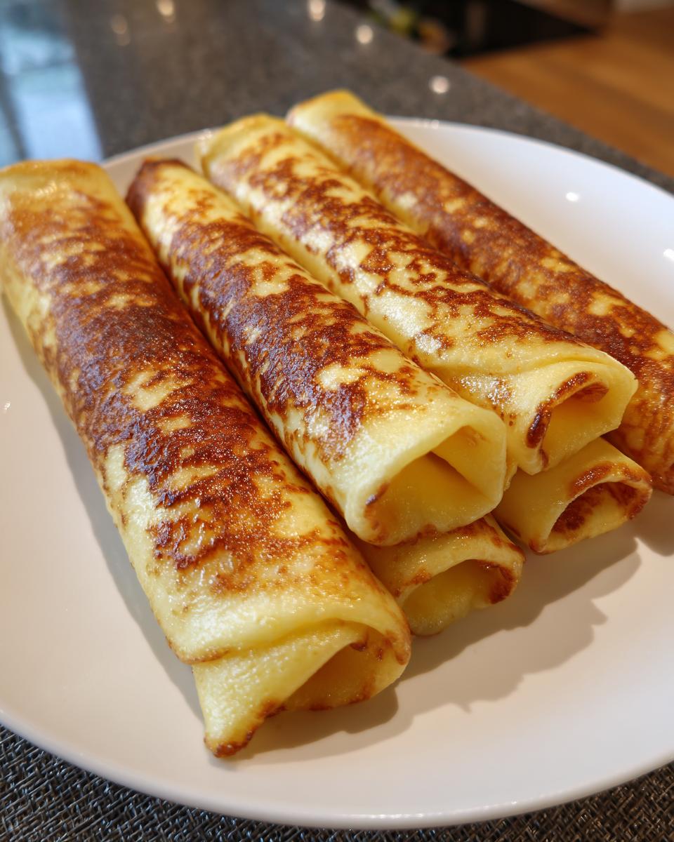 Four golden grilled cheese roll-ups stacked on a white plate, showcasing their crispy texture.