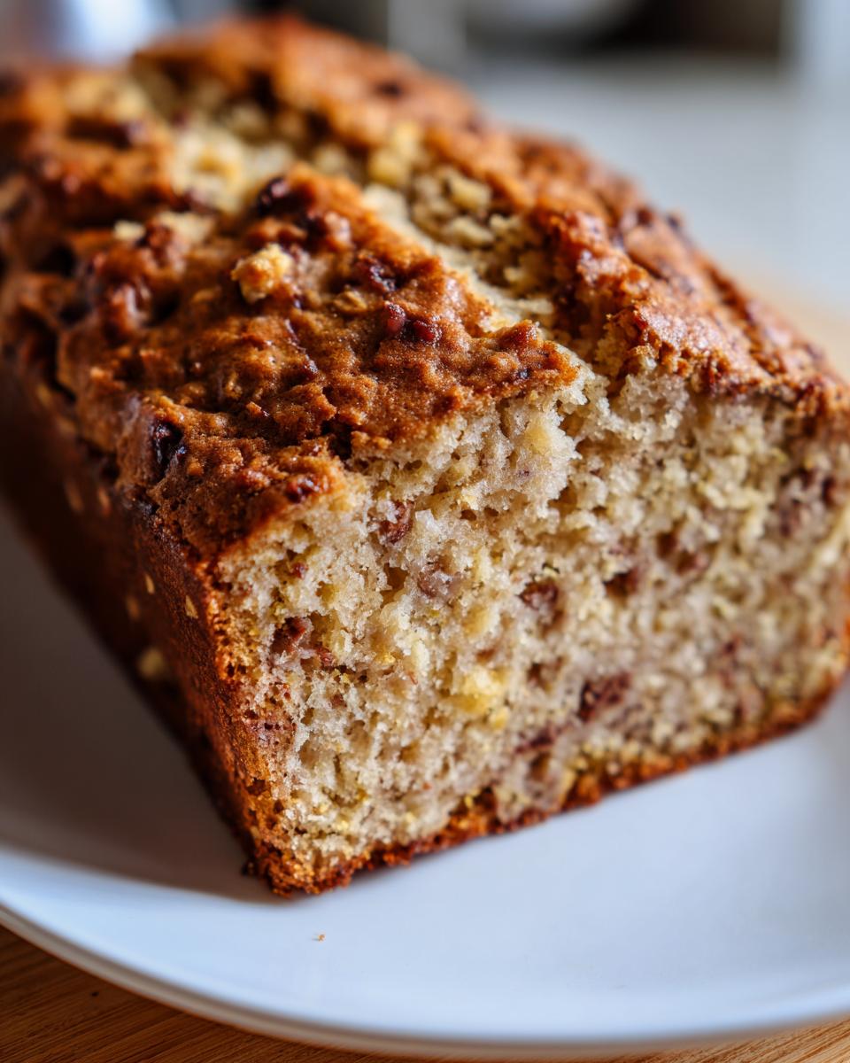 Close-up of a freshly baked loaf of Ice cream bread, showing its texture and crust.