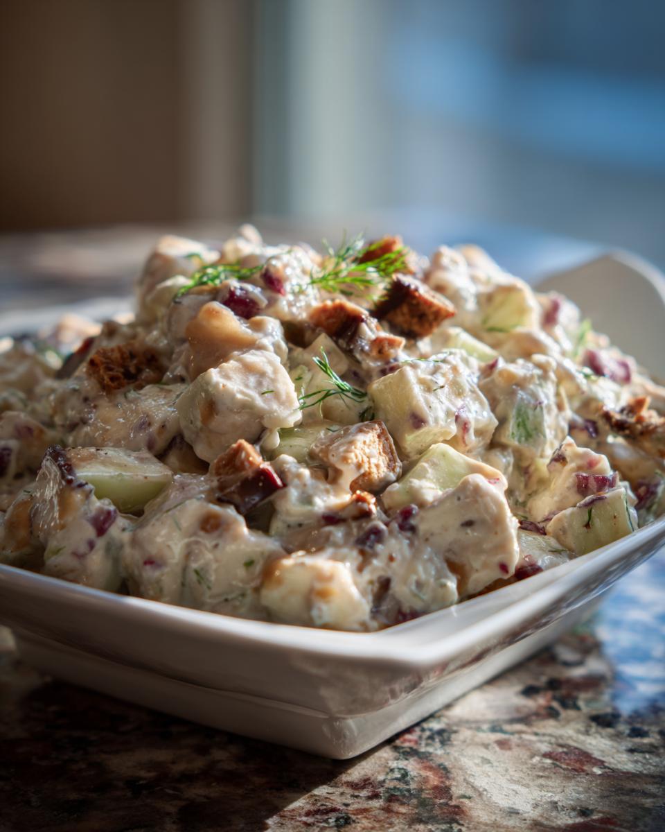 A bowl of Snickers apple salad, featuring apples, Snickers pieces, and a creamy dressing.