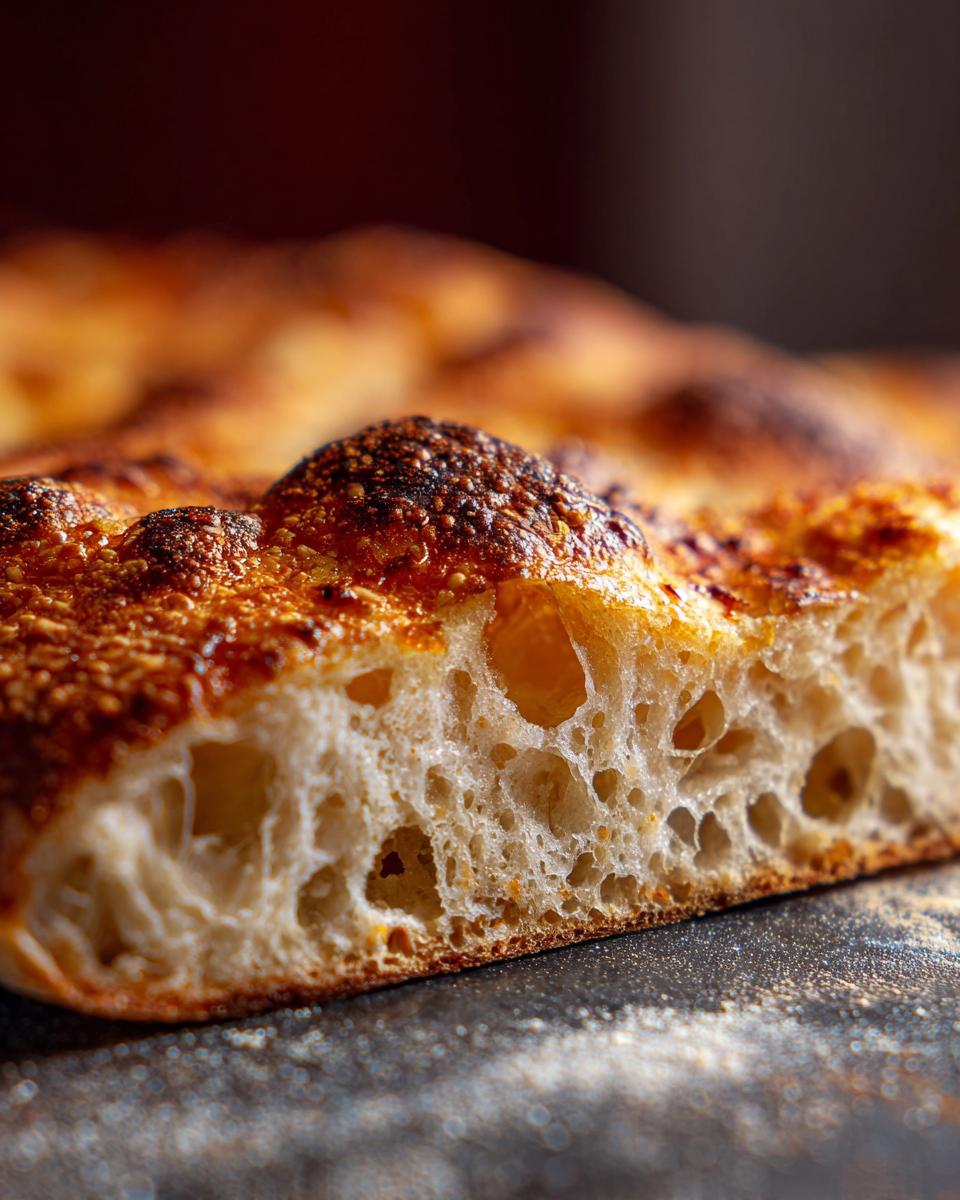 A detailed close-up of Two ingredient pizza dough, showing the airy texture and golden crust.