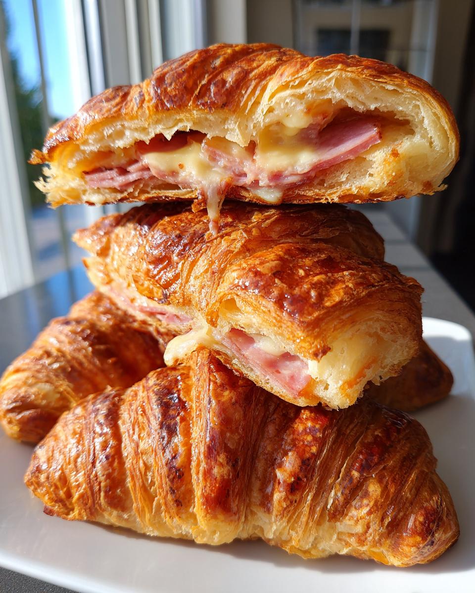 baked ham and cheese croissants - Other 1