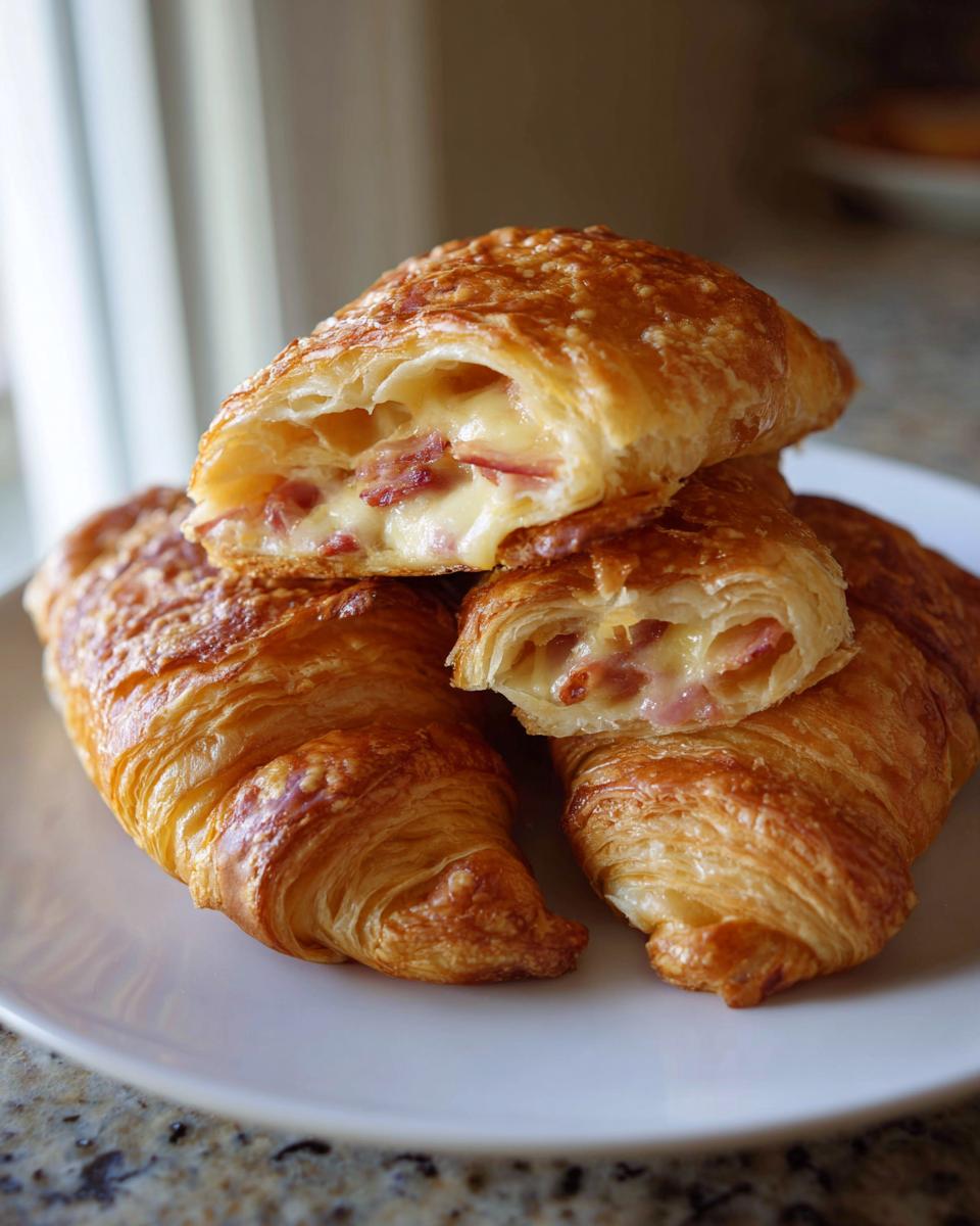 baked ham and cheese croissants - Other 2
