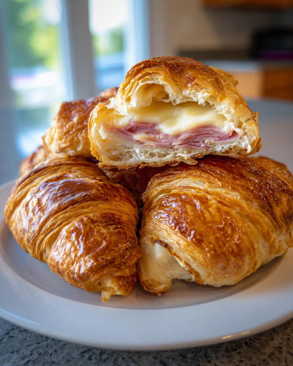 baked ham and cheese croissants - Other 3