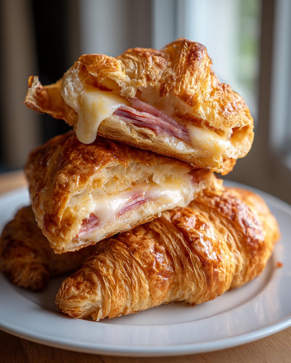 baked ham and cheese croissants - Other 4
