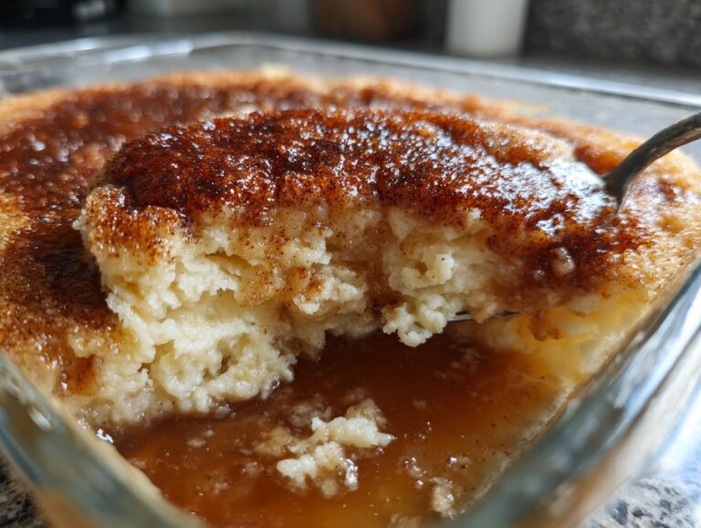 Close-up of a spoonful being taken from a gooey snickerdoodle cobbler, showing the soft texture and cinnamon topping.