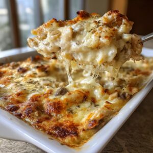 keto garlic mushroom chicken casserole - Tasty