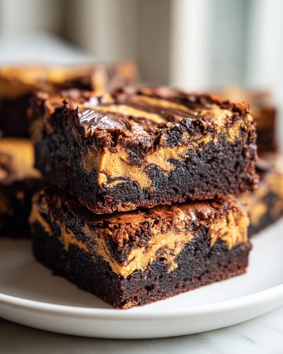 peanut butter swirl brownies - Other 1