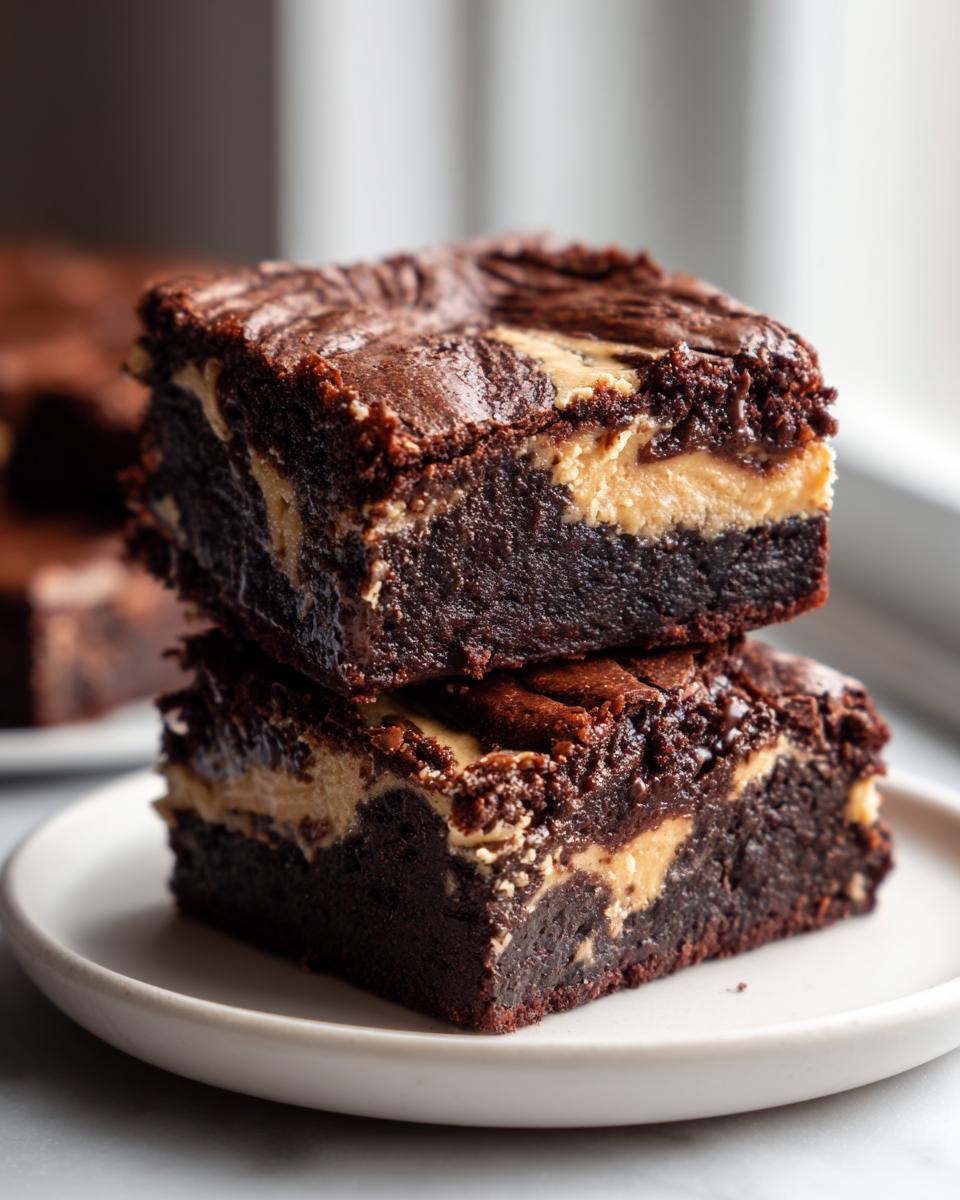 peanut butter swirl brownies - Other 2
