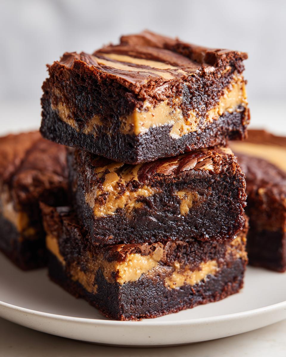peanut butter swirl brownies - Other 3