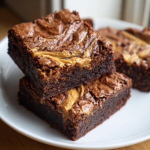 peanut butter swirl brownies - Tasty